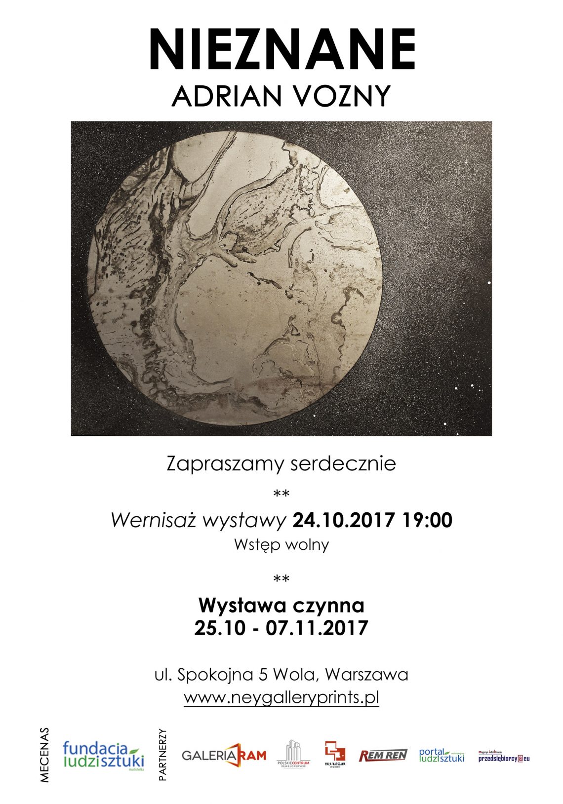 Adrian Vozny „Nieznane”, wystawa w Ney Gallery & Prints