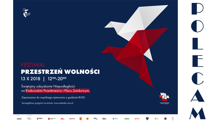 Polecam na sobotę: warszawski Festiwal Przestrzeń Wolności !