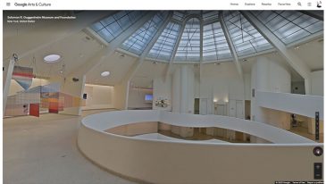 Muzeum bez wychodzenia z domu, czyli kultura za friko(na zdjęciu z Google Maps wnętrze zakręconego Muzeum Guggenheima w Nowym Jorkum