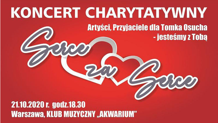 Jesteśmy z Tobą Tomku ! Charytatywny koncert "Serce za Serce" na rzecz Tomka Osucha...