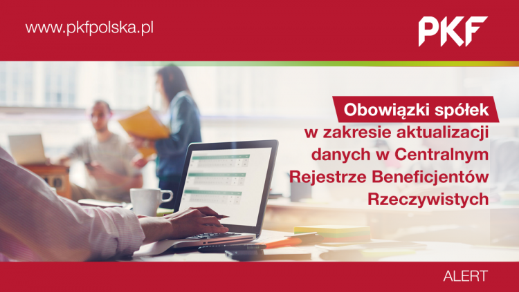 Obowiązki spółek w zakresie aktualizacji danych w Centralnym Rejestrze Beneficjentów