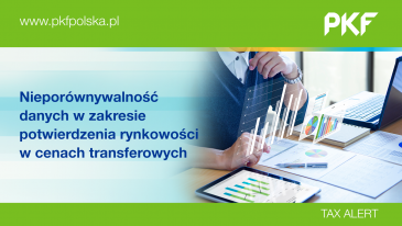 Nieporównywalność danych w zakresie potwierdzenia rynkowości w cenach transferowych