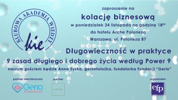 Kolacja biznesowa z Anną Syską