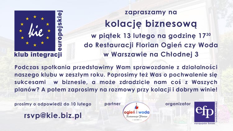Zaproszenie na kolację biznesową!