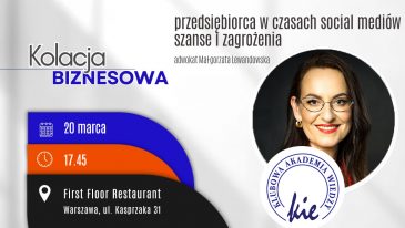 Kolacja biznesowa z adwokat Małgorzatą Lewandowską