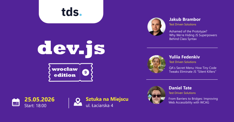 dev.js #9, czyli JavaScript na żywo we Wrocławiu, spotkanie frontendowców!
