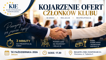 Już 14 października Kojarzenie Ofert Członków Klubu!