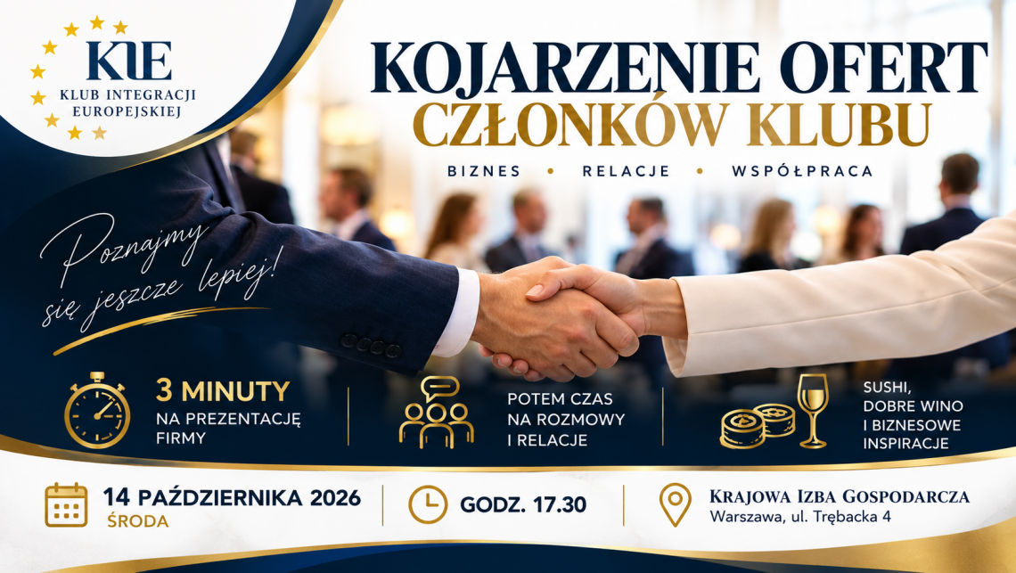 Już 14 października Kojarzenie Ofert Członków Klubu!